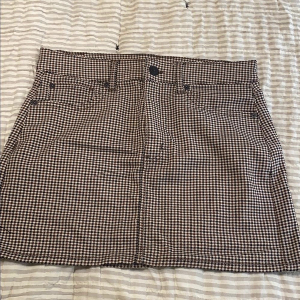 AE checkered mini skirt